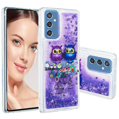 For Samsung Galaxy A34 5G Soft TPU Liquid Quicksand Phone Case Embossment Pattern Cellphone Cover