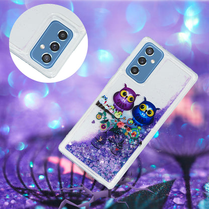 For Samsung Galaxy A34 5G Soft TPU Liquid Quicksand Phone Case Embossment Pattern Cellphone Cover