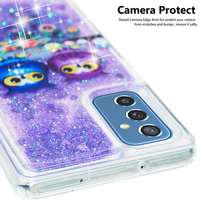 For Samsung Galaxy A34 5G Soft TPU Liquid Quicksand Phone Case Embossment Pattern Cellphone Cover