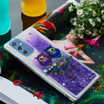 For Samsung Galaxy A34 5G Soft TPU Liquid Quicksand Phone Case Embossment Pattern Cellphone Cover