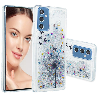 For Samsung Galaxy A34 5G Soft TPU Liquid Quicksand Phone Case Embossment Pattern Cellphone Cover
