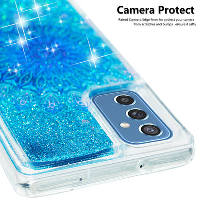 For Samsung Galaxy A34 5G Soft TPU Liquid Quicksand Phone Case Embossment Pattern Cellphone Cover
