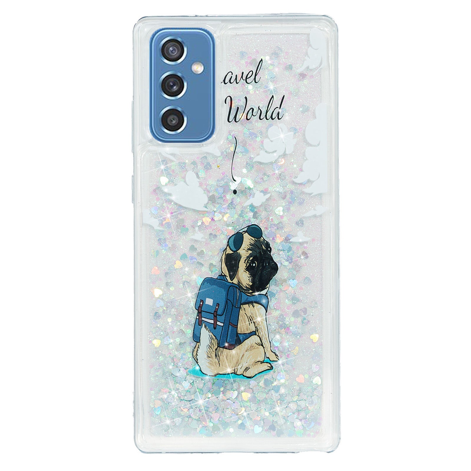 For Samsung Galaxy A34 5G Soft TPU Liquid Quicksand Phone Case Embossment Pattern Cellphone Cover