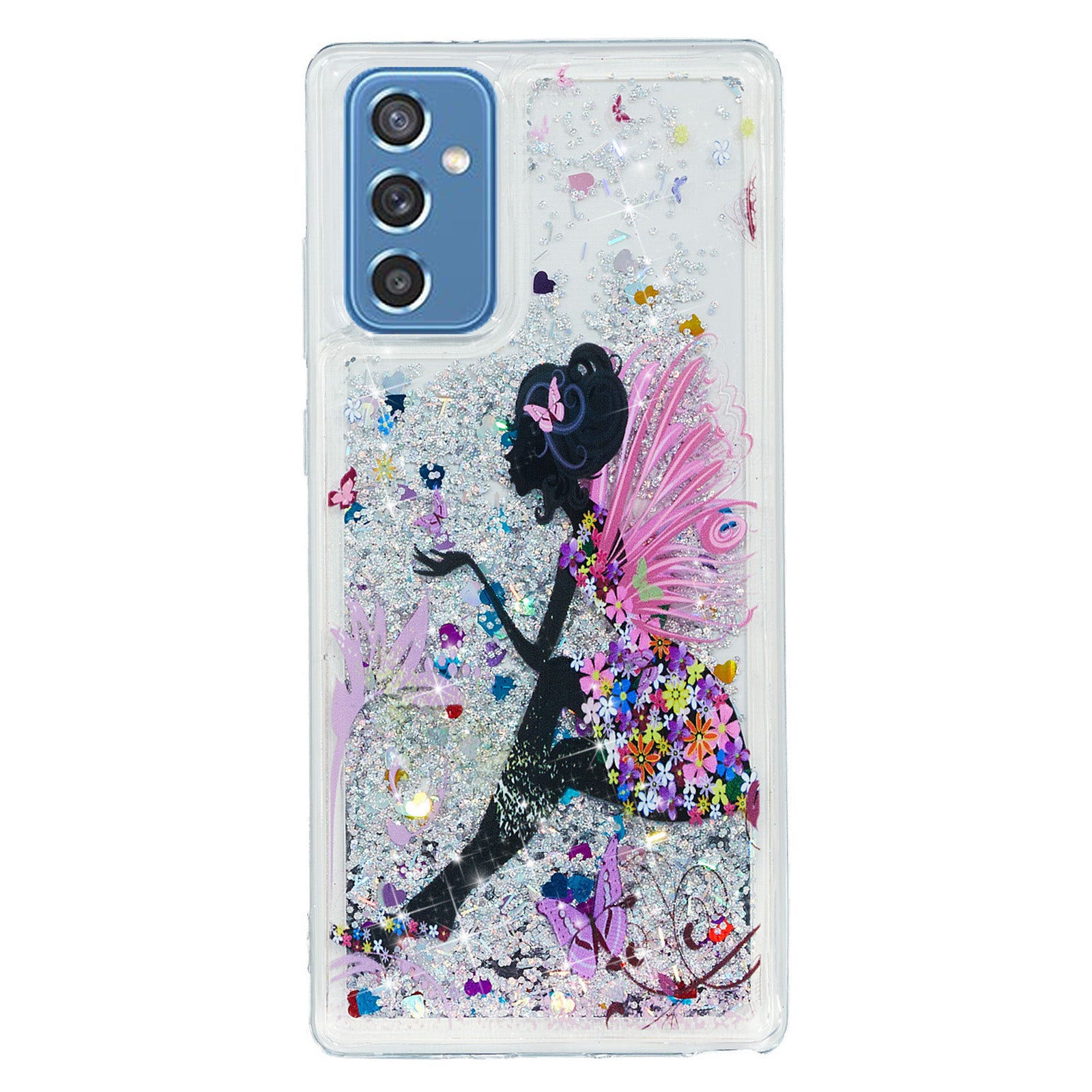 For Samsung Galaxy A34 5G Soft TPU Liquid Quicksand Phone Case Embossment Pattern Cellphone Cover