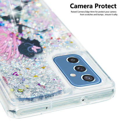 For Samsung Galaxy A34 5G Soft TPU Liquid Quicksand Phone Case Embossment Pattern Cellphone Cover