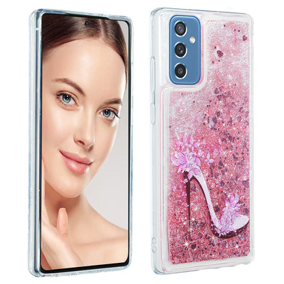 For Samsung Galaxy A34 5G Soft TPU Liquid Quicksand Phone Case Embossment Pattern Cellphone Cover