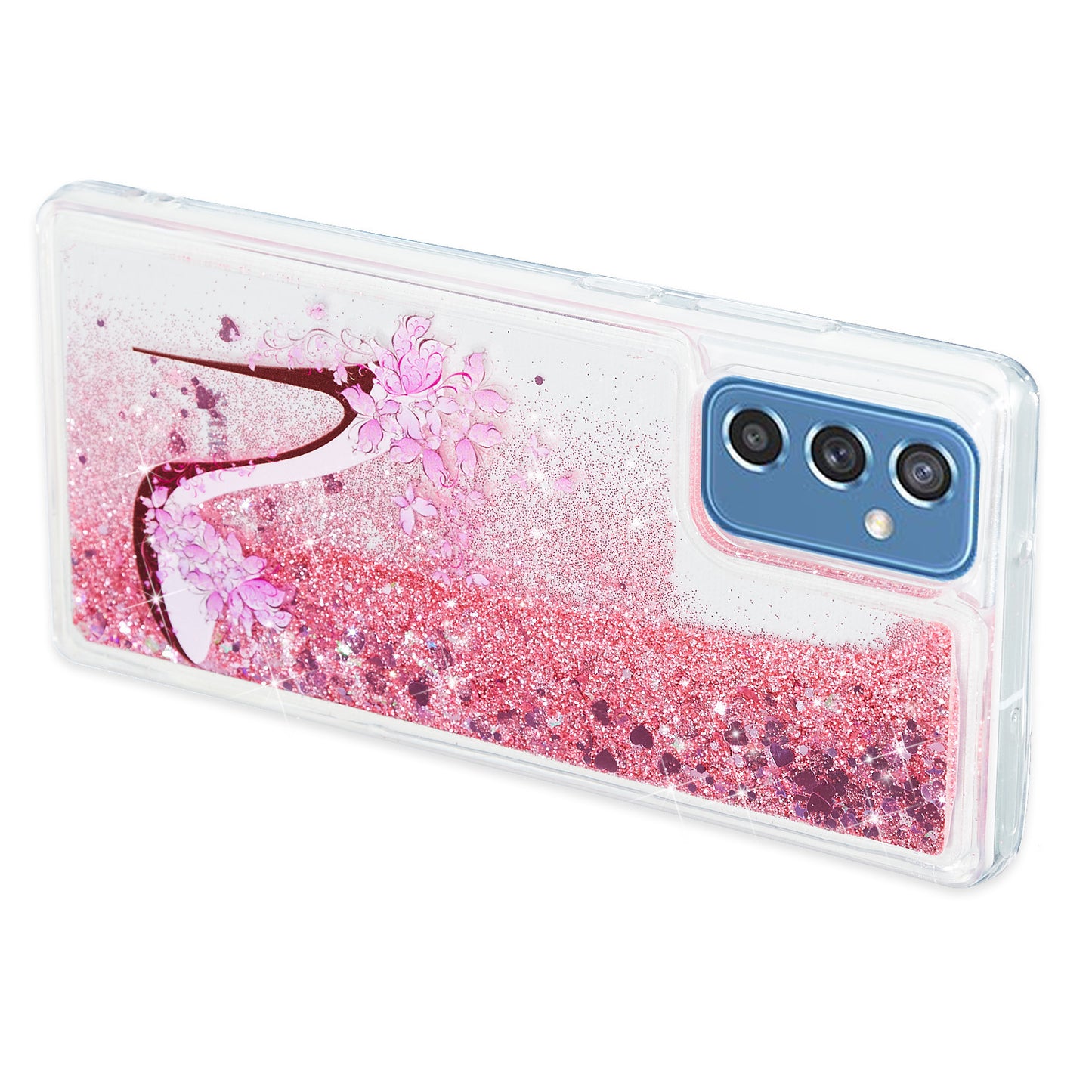 For Samsung Galaxy A34 5G Soft TPU Liquid Quicksand Phone Case Embossment Pattern Cellphone Cover