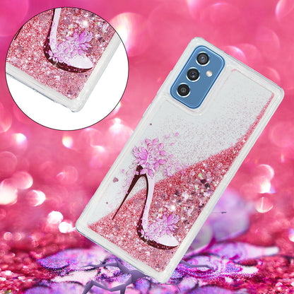 For Samsung Galaxy A34 5G Soft TPU Liquid Quicksand Phone Case Embossment Pattern Cellphone Cover