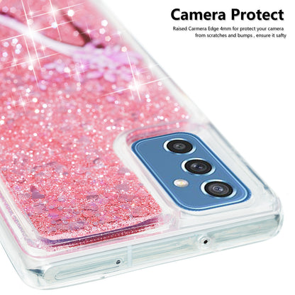 For Samsung Galaxy A34 5G Soft TPU Liquid Quicksand Phone Case Embossment Pattern Cellphone Cover