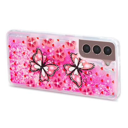 For Samsung Galaxy S23 Cell Phone Case Liquid Quicksand Embossment Pattern Phone TPU Cover