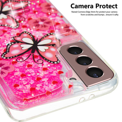 For Samsung Galaxy S23 Cell Phone Case Liquid Quicksand Embossment Pattern Phone TPU Cover