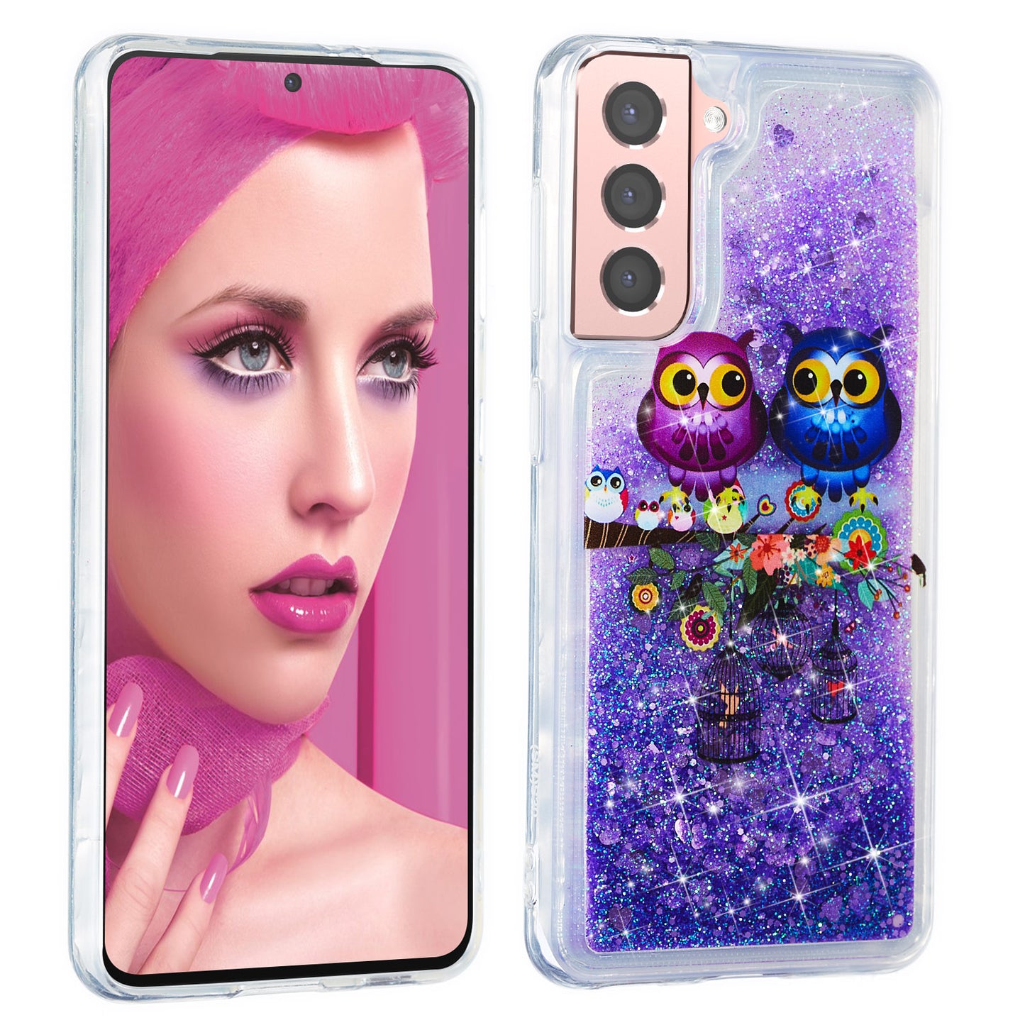For Samsung Galaxy S23 Cell Phone Case Liquid Quicksand Embossment Pattern Phone TPU Cover