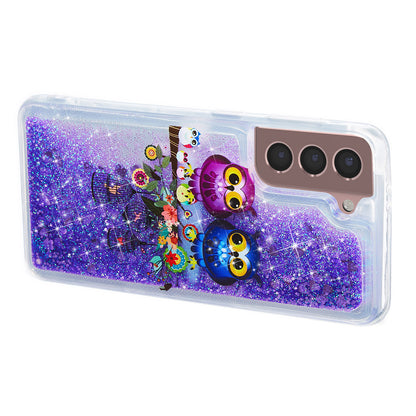 For Samsung Galaxy S23 Cell Phone Case Liquid Quicksand Embossment Pattern Phone TPU Cover