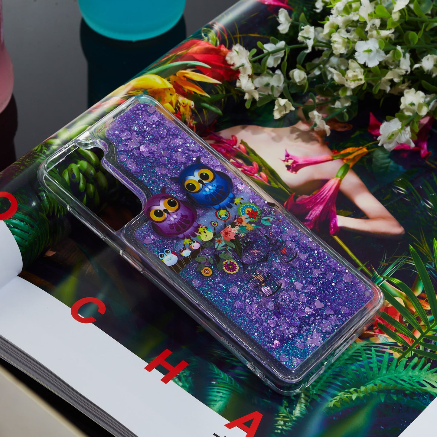 For Samsung Galaxy S23 Cell Phone Case Liquid Quicksand Embossment Pattern Phone TPU Cover
