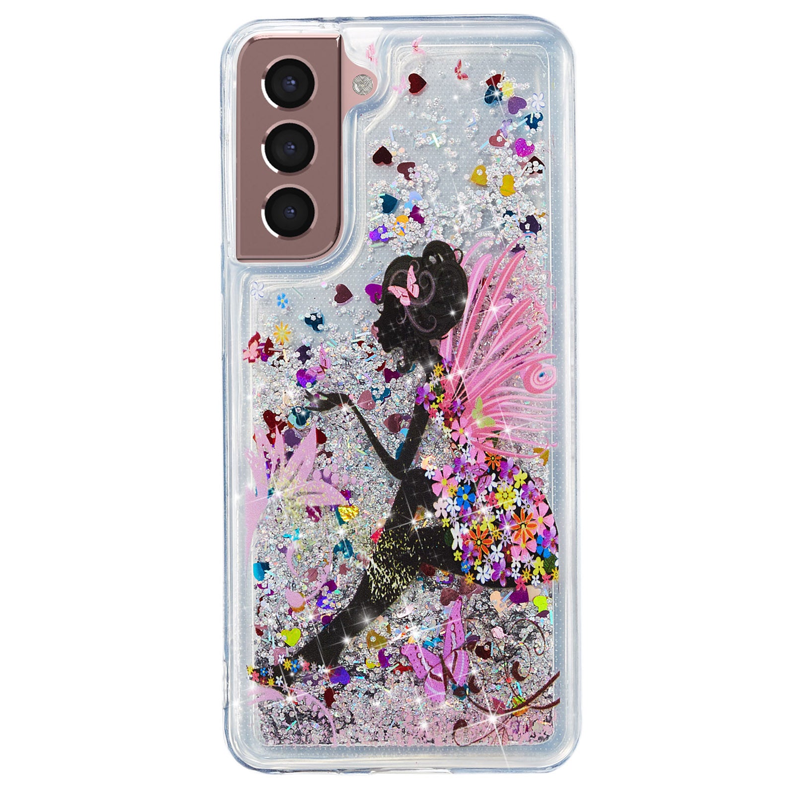 For Samsung Galaxy S23 Cell Phone Case Liquid Quicksand Embossment Pattern Phone TPU Cover
