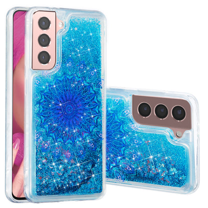 For Samsung Galaxy S23 Cell Phone Case Liquid Quicksand Embossment Pattern Phone TPU Cover