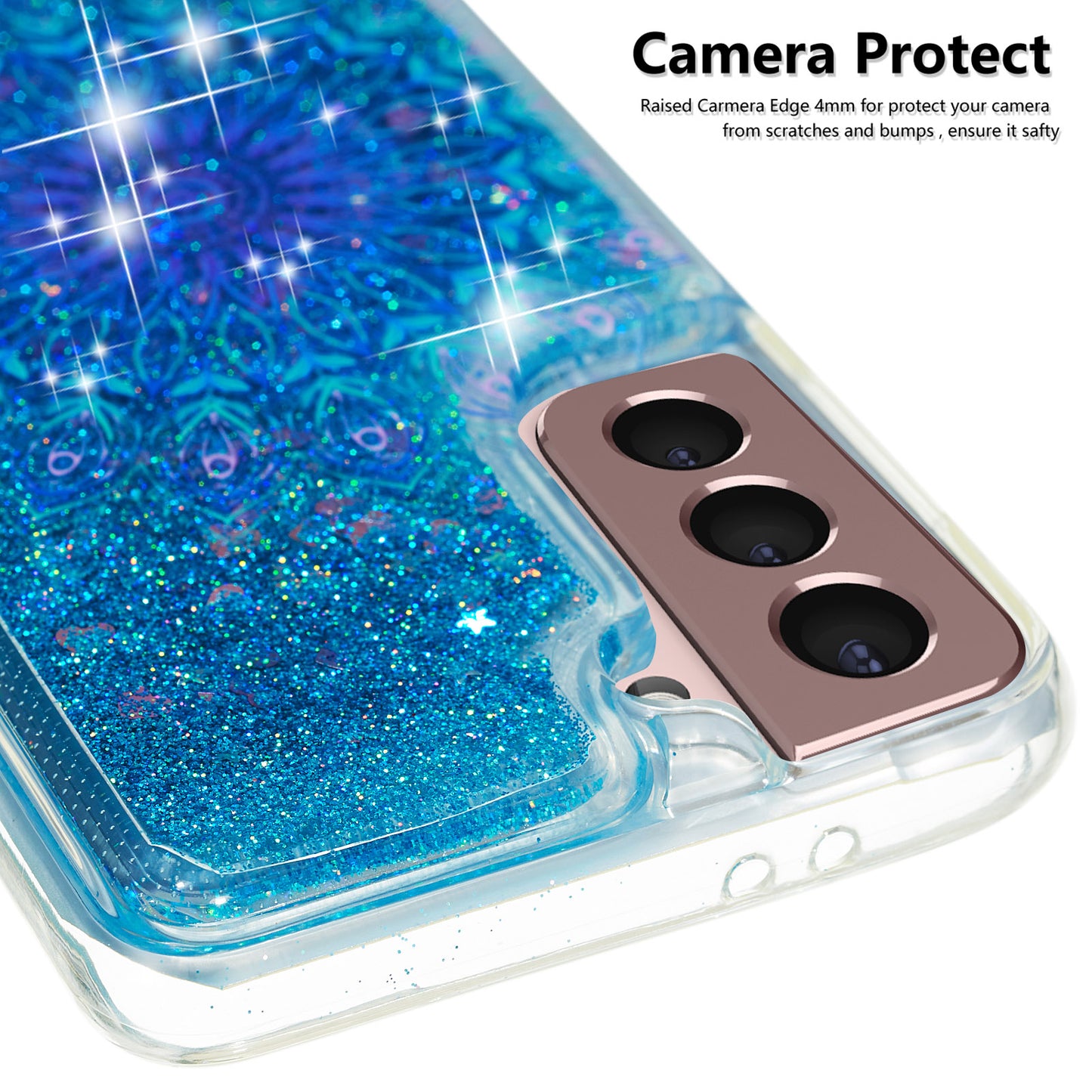 For Samsung Galaxy S23 Cell Phone Case Liquid Quicksand Embossment Pattern Phone TPU Cover