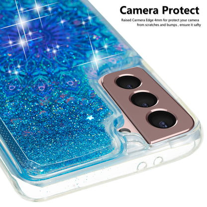 For Samsung Galaxy S23 Cell Phone Case Liquid Quicksand Embossment Pattern Phone TPU Cover