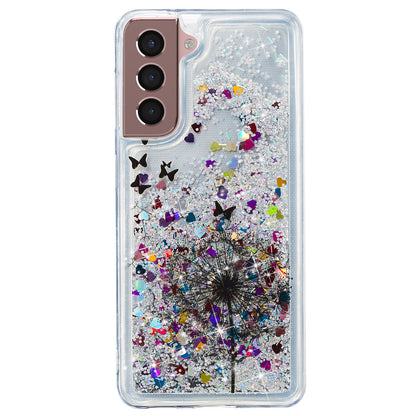 For Samsung Galaxy S23 Cell Phone Case Liquid Quicksand Embossment Pattern Phone TPU Cover