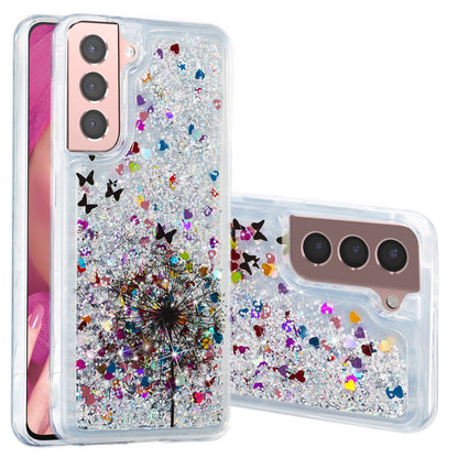 For Samsung Galaxy S23 Cell Phone Case Liquid Quicksand Embossment Pattern Phone TPU Cover
