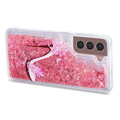 For Samsung Galaxy S23 Cell Phone Case Liquid Quicksand Embossment Pattern Phone TPU Cover
