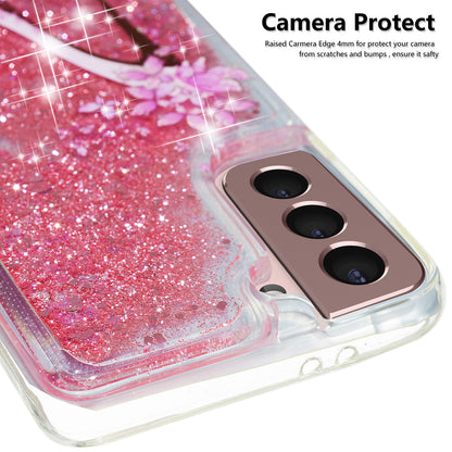 For Samsung Galaxy S23 Cell Phone Case Liquid Quicksand Embossment Pattern Phone TPU Cover