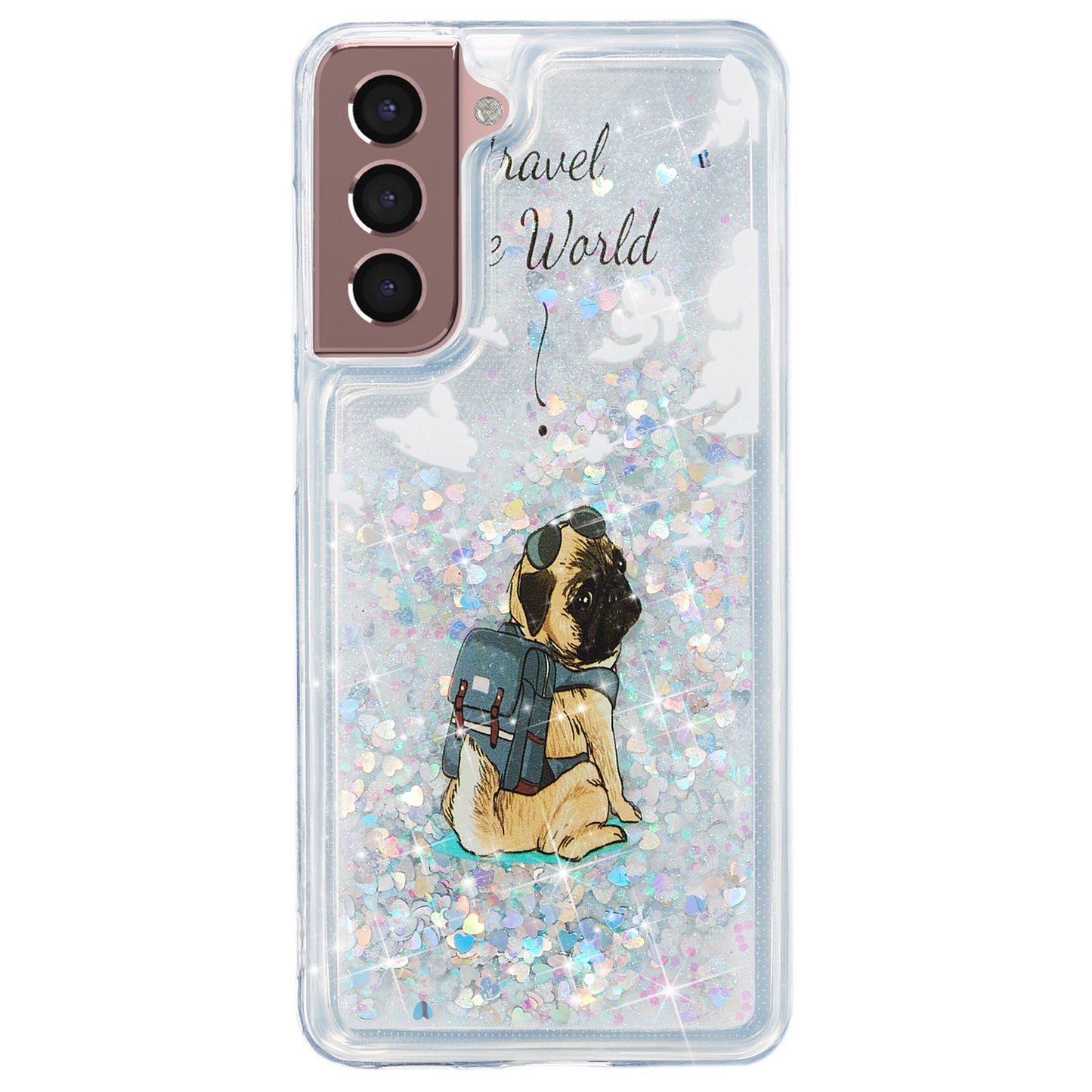 For Samsung Galaxy S23 Cell Phone Case Liquid Quicksand Embossment Pattern Phone TPU Cover