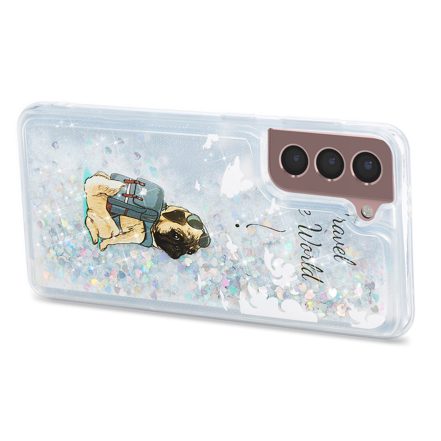 For Samsung Galaxy S23 Cell Phone Case Liquid Quicksand Embossment Pattern Phone TPU Cover