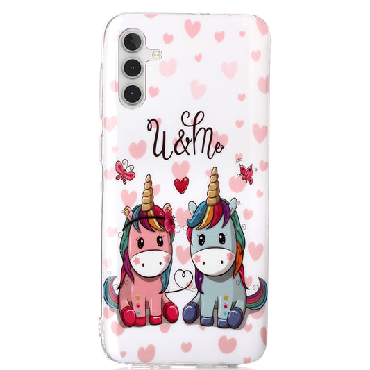 For Samsung Galaxy A24 5G Phone Case Luminous Patterned IMD TPU Back Case