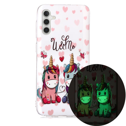 For Samsung Galaxy A24 5G Phone Case Luminous Patterned IMD TPU Back Case