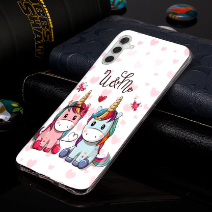 For Samsung Galaxy A24 5G Phone Case Luminous Patterned IMD TPU Back Case