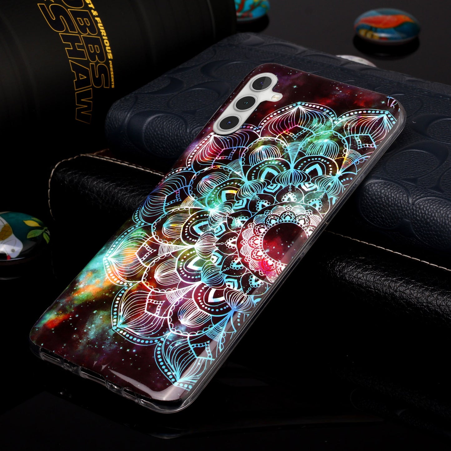 For Samsung Galaxy A24 5G Phone Case Luminous Patterned IMD TPU Back Case