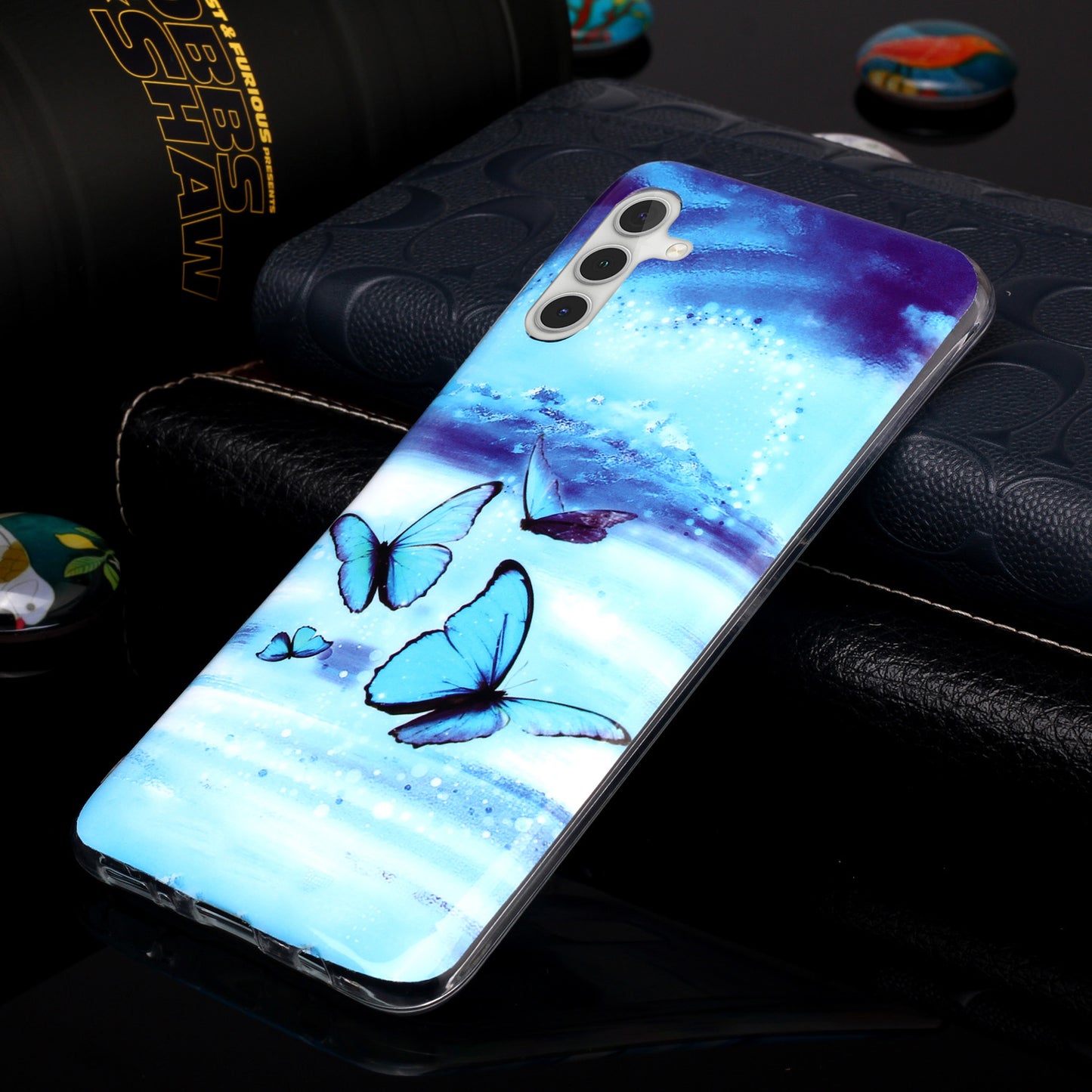 For Samsung Galaxy A24 5G Phone Case Luminous Patterned IMD TPU Back Case