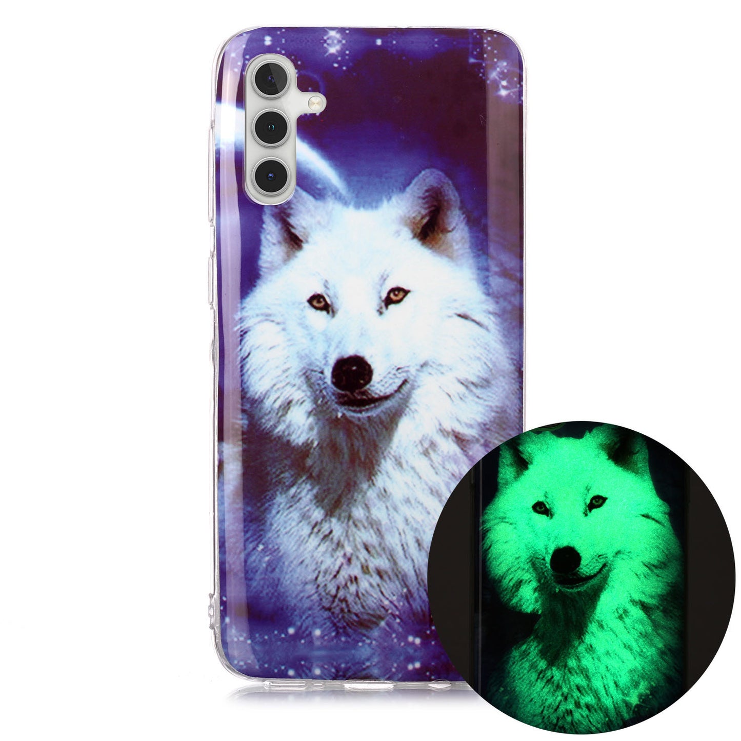 For Samsung Galaxy A24 5G Phone Case Luminous Patterned IMD TPU Back Case