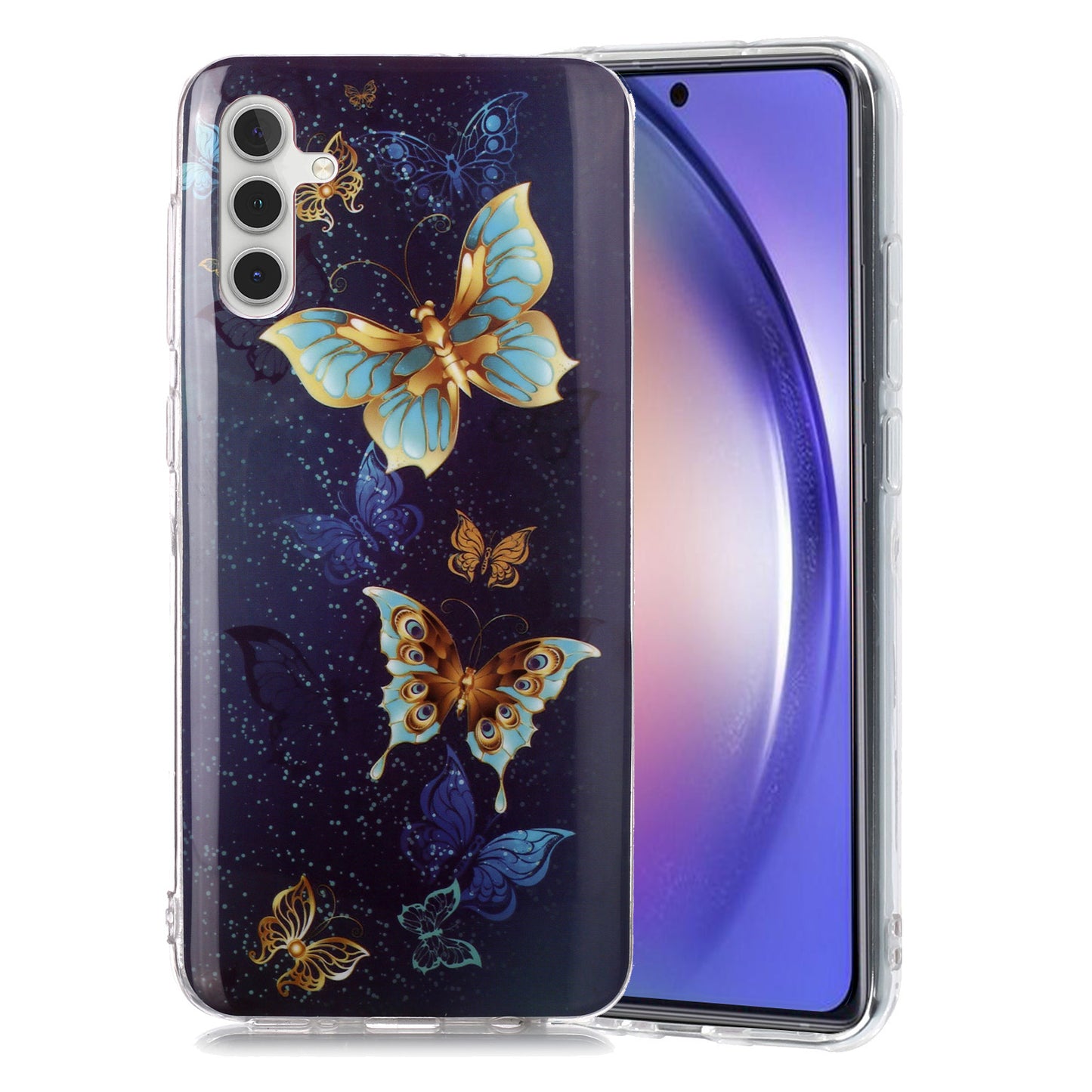 For Samsung Galaxy A24 5G Phone Case Luminous Patterned IMD TPU Back Case