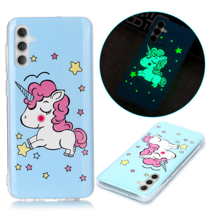 For Samsung Galaxy A24 5G Phone Case Luminous Patterned IMD TPU Back Case