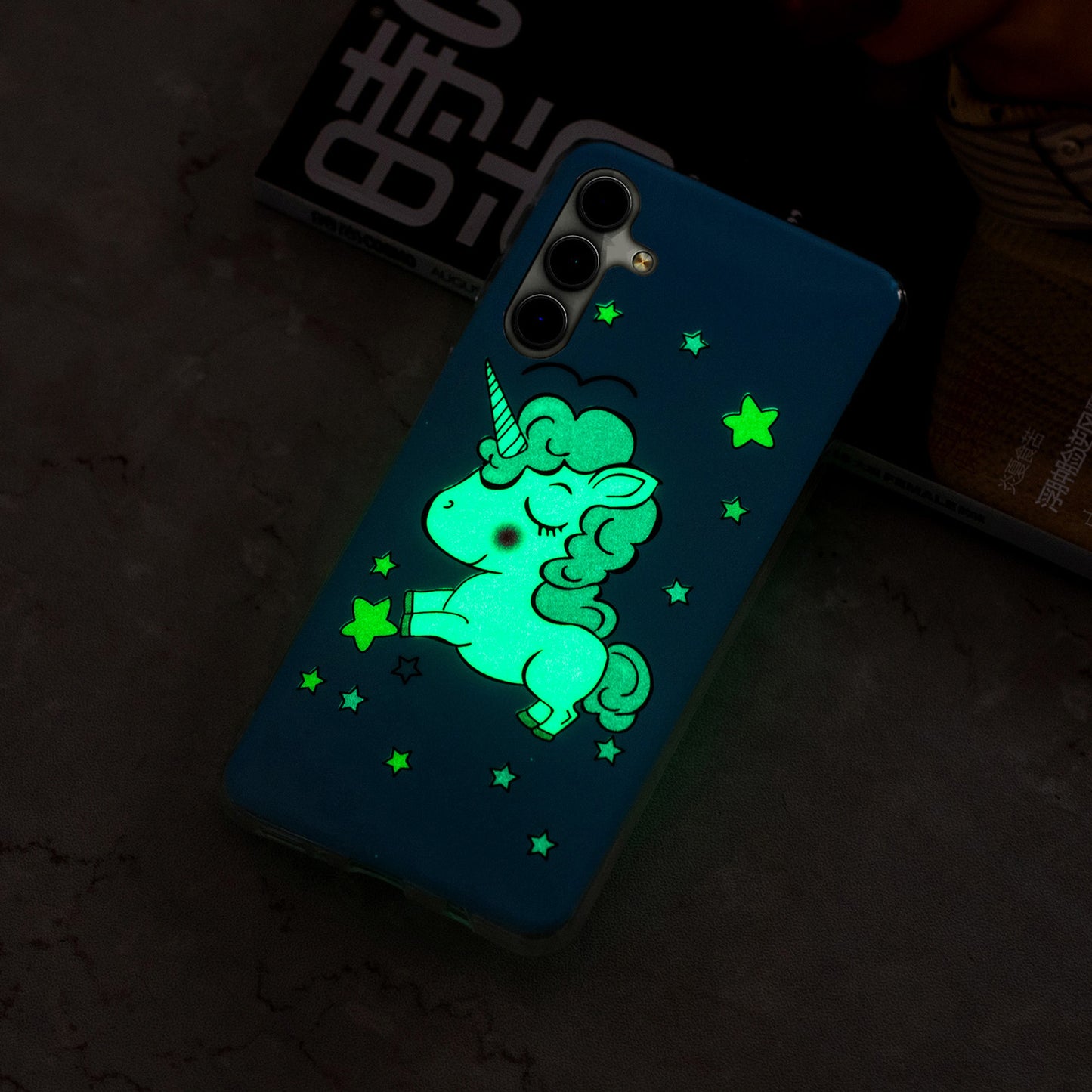 For Samsung Galaxy A24 5G Phone Case Luminous Patterned IMD TPU Back Case