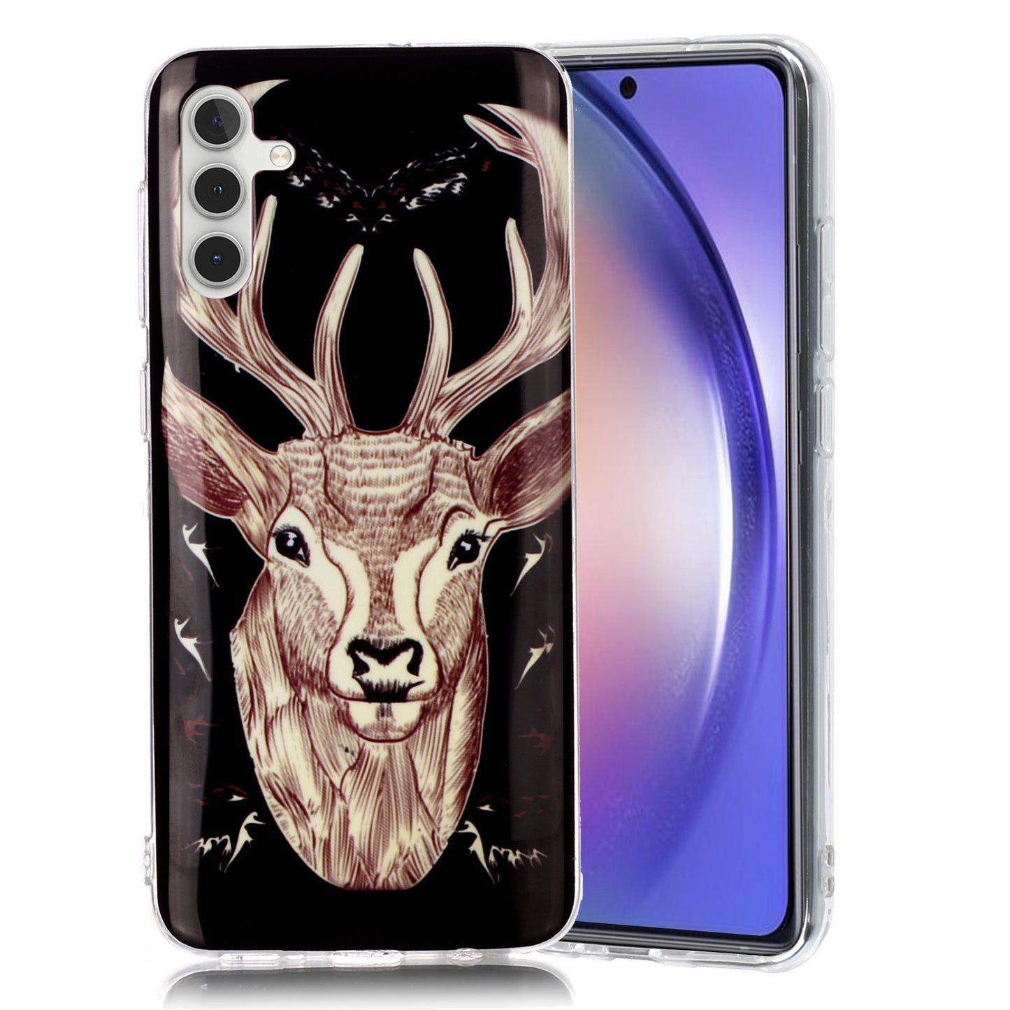 For Samsung Galaxy A24 5G Phone Case Luminous Patterned IMD TPU Back Case