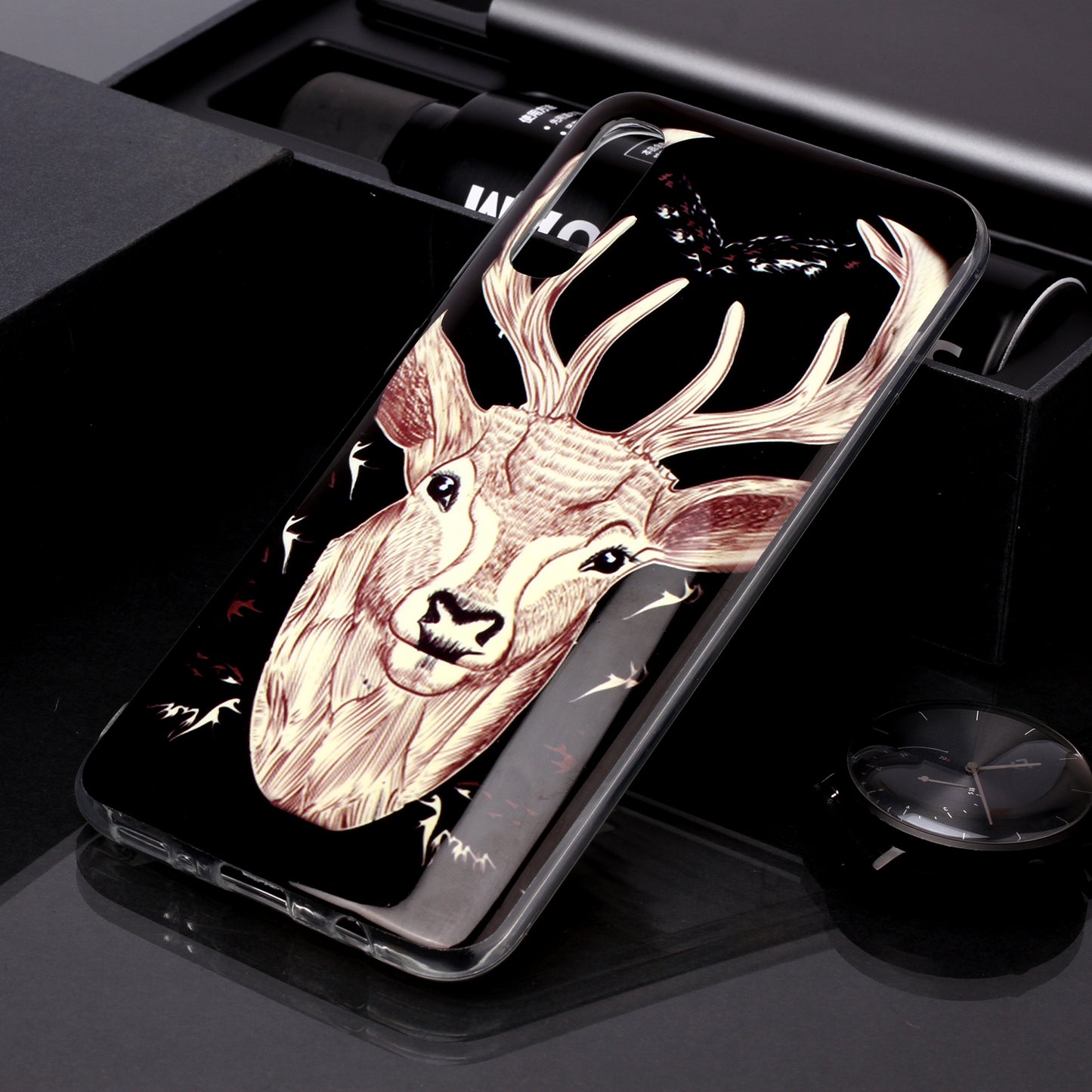 For Samsung Galaxy A24 5G Phone Case Luminous Patterned IMD TPU Back Case