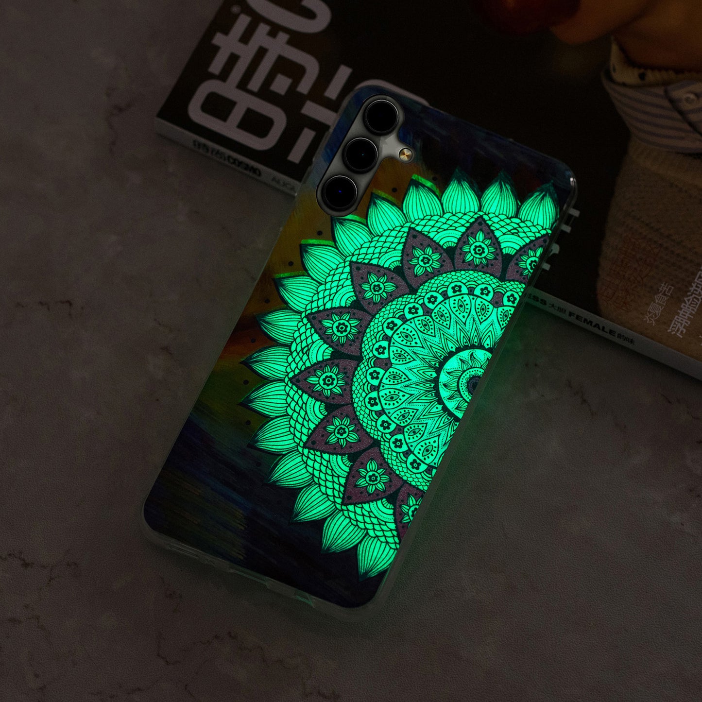 For Samsung Galaxy A24 5G Phone Case Luminous Patterned IMD TPU Back Case