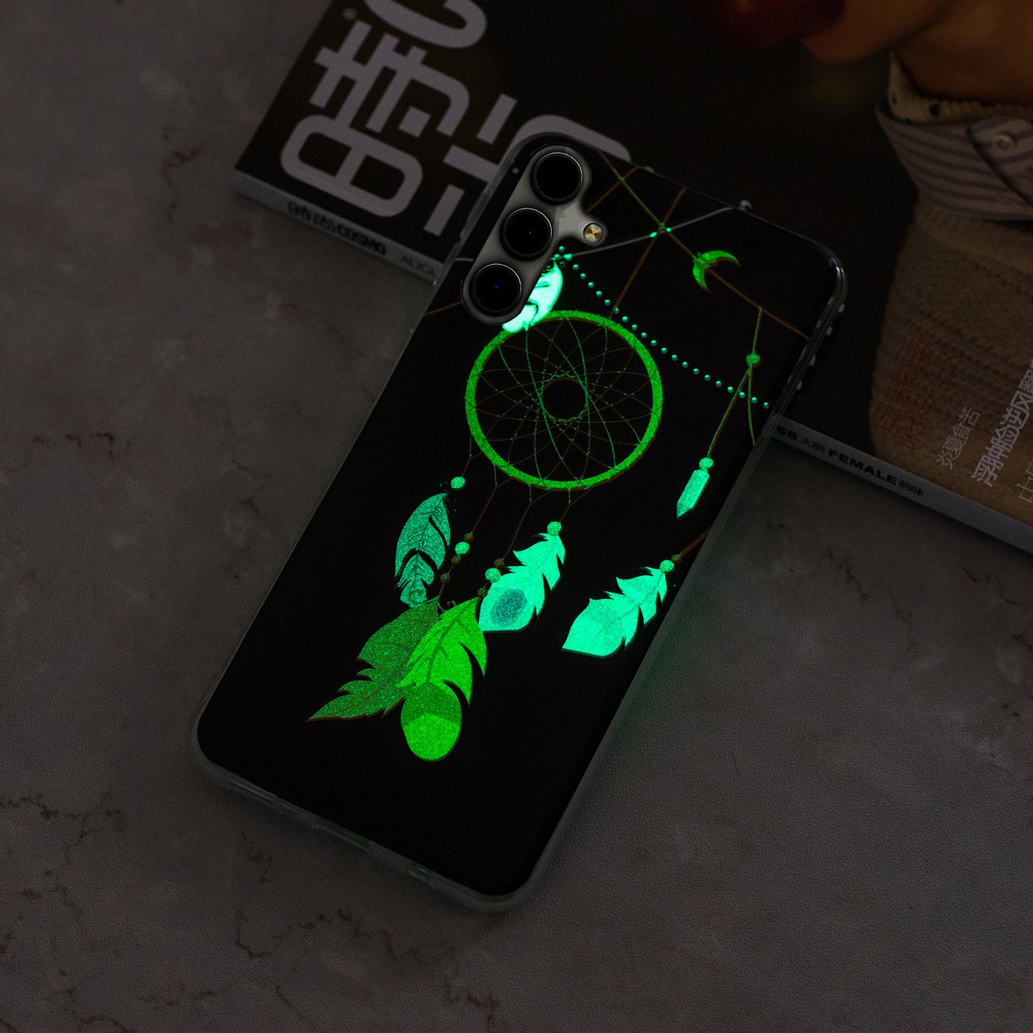 For Samsung Galaxy A24 5G Phone Case Luminous Patterned IMD TPU Back Case