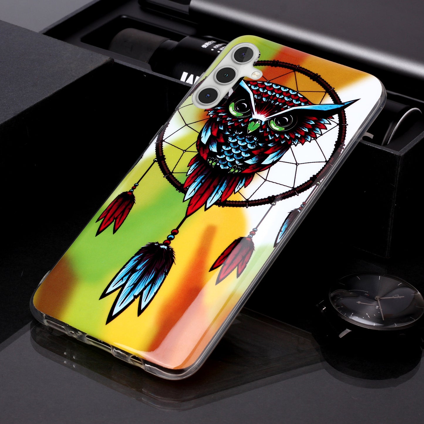 For Samsung Galaxy A24 5G Phone Case Luminous Patterned IMD TPU Back Case