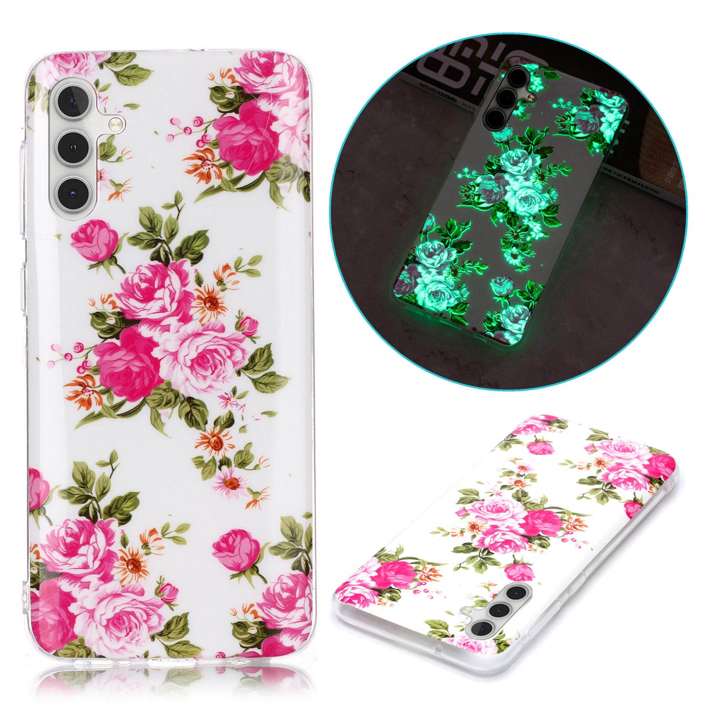 For Samsung Galaxy A24 5G Phone Case Luminous Patterned IMD TPU Back Case