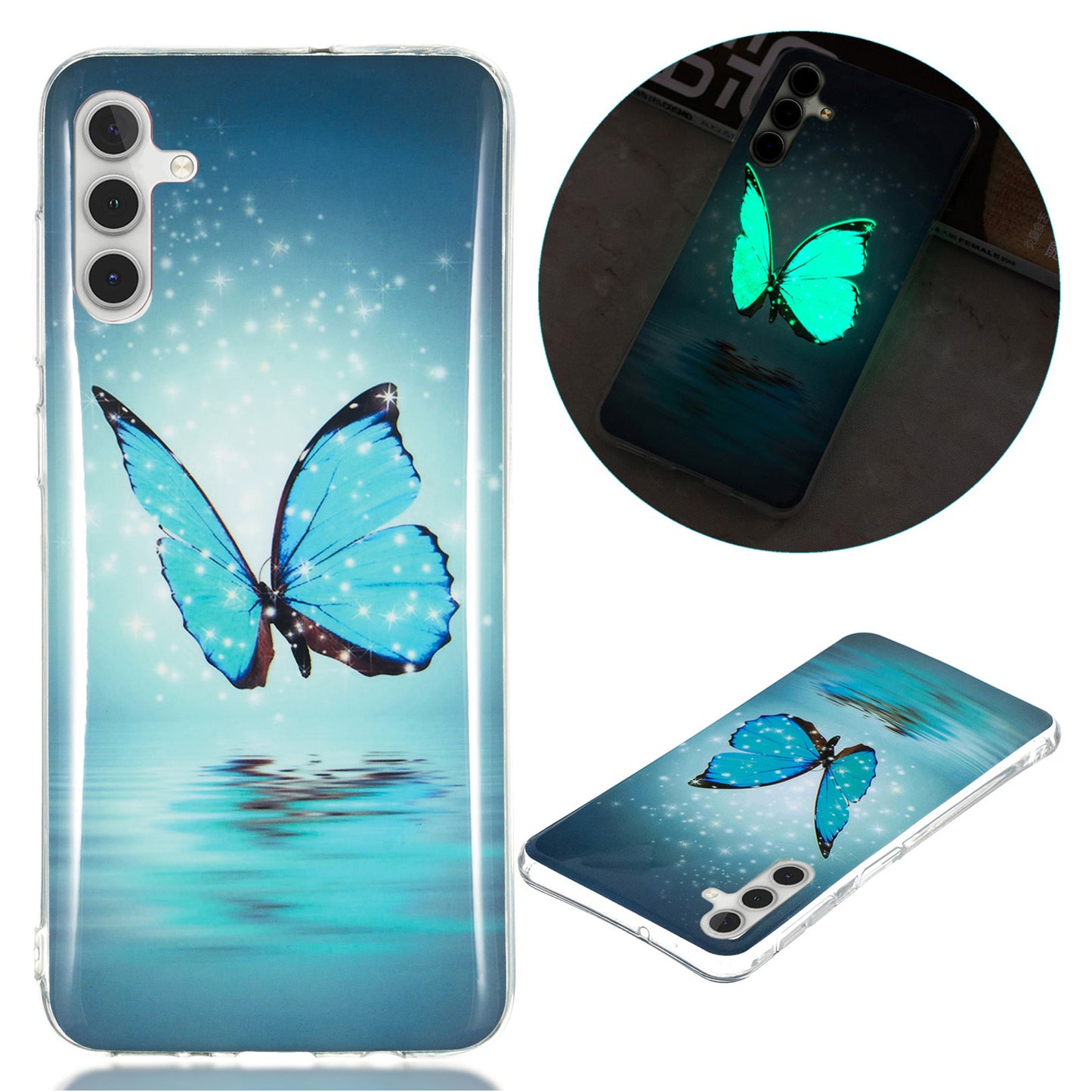 For Samsung Galaxy A24 5G Phone Case Luminous Patterned IMD TPU Back Case