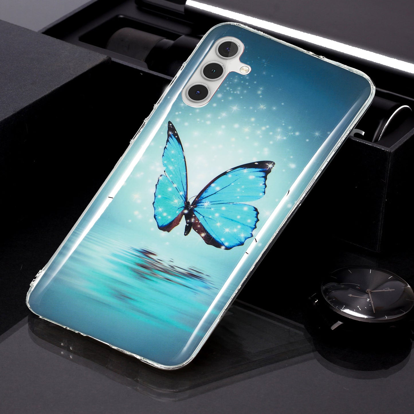 For Samsung Galaxy A24 5G Phone Case Luminous Patterned IMD TPU Back Case
