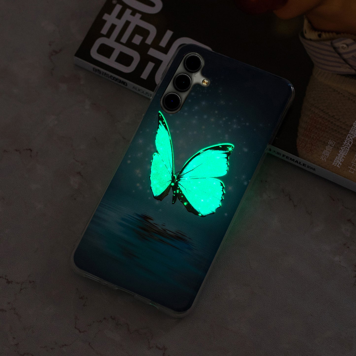 For Samsung Galaxy A24 5G Phone Case Luminous Patterned IMD TPU Back Case