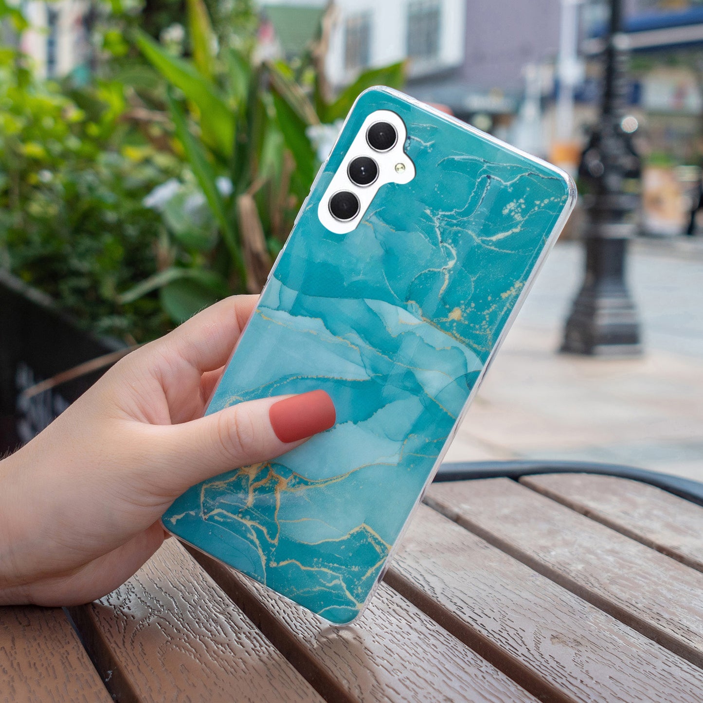For Samsung Galaxy A54 5G Marble Pattern Phone TPU Case Anti-scratch IMD Phone Cover