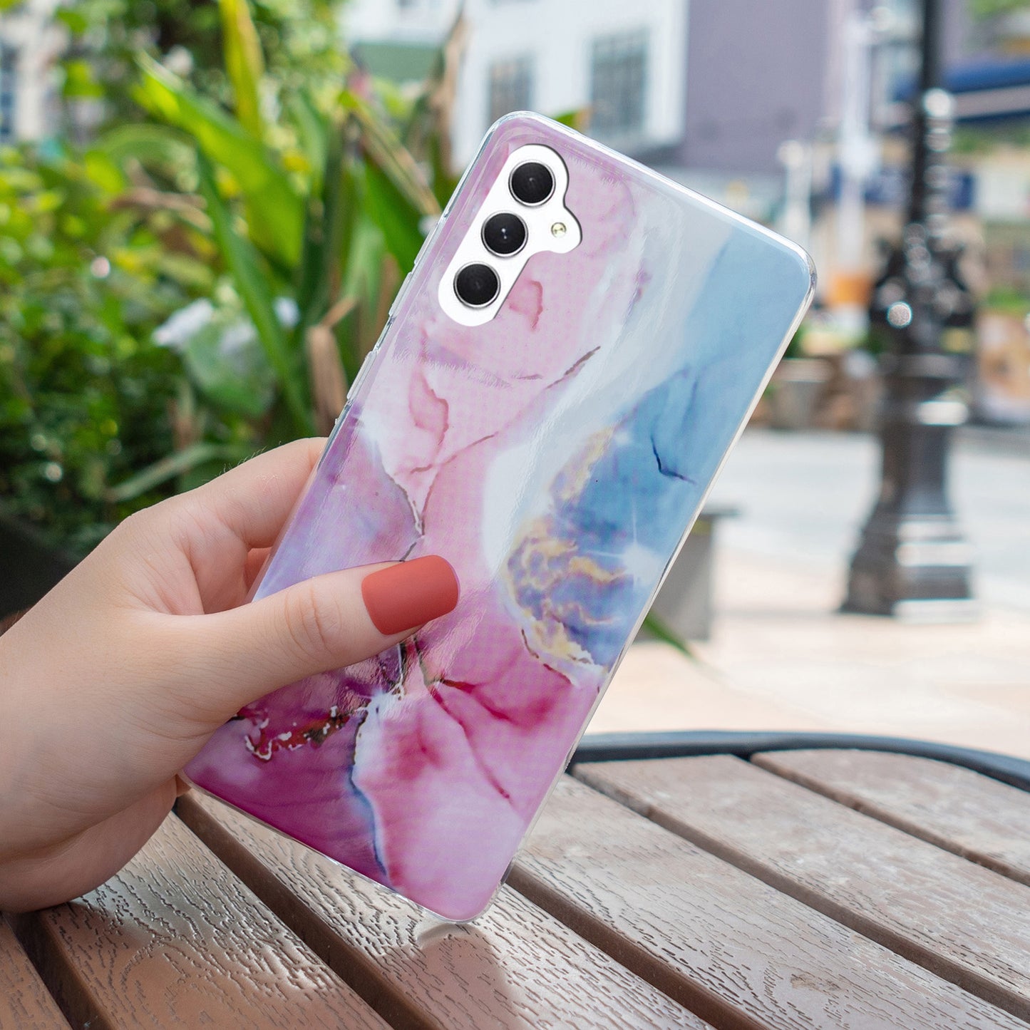 For Samsung Galaxy A54 5G Marble Pattern Phone TPU Case Anti-scratch IMD Phone Cover