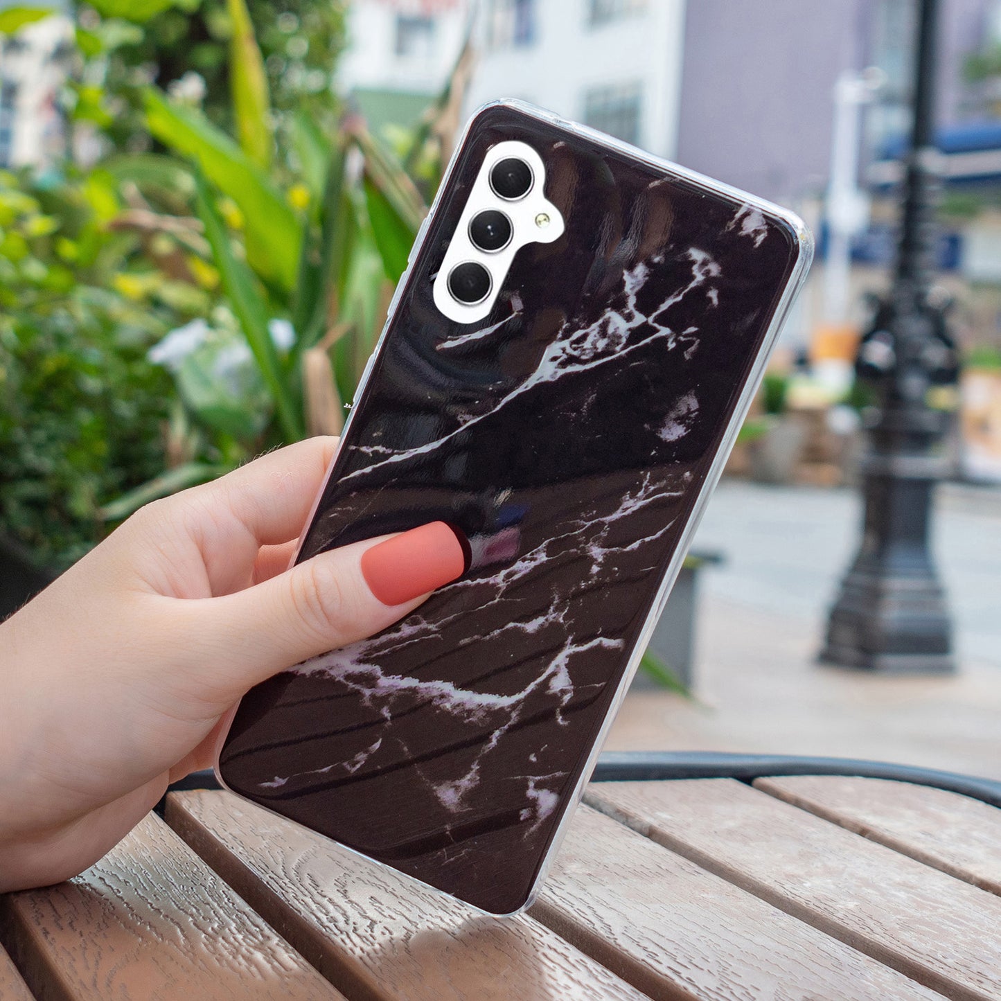 For Samsung Galaxy A54 5G Marble Pattern Phone TPU Case Anti-scratch IMD Phone Cover