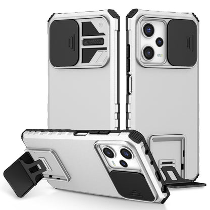 Kickstand Phone Case for Xiaomi Redmi Note 12 Pro 5G / Note 12 Pro Speed 5G / Poco X5 Pro 5G , Slide Camera Protection PC + TPU Back Cover